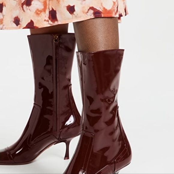 Zimmerman Patent Boots in Bordeaux - Picture 3 of 10